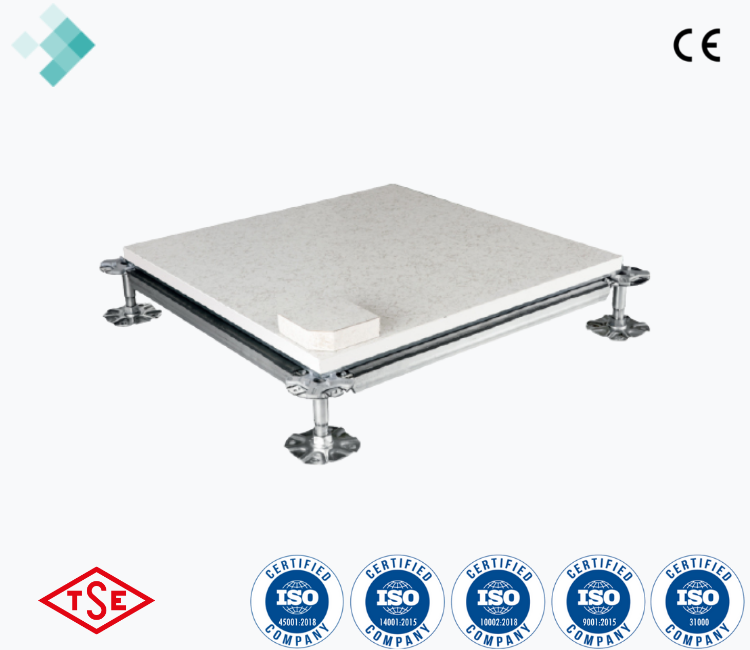 kalsiyum sulfat ozlu yukseltilmis doseme paneli dorafloor calcium sulphate core raised access floor panel